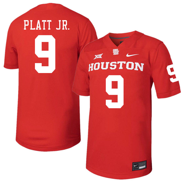 Men #9 Corey Platt Jr. Houston Cougars College Football Jerseys Stitched-Red